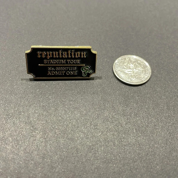 $5 Bundled Taylor Swift Reputation Tour Ticket Metal Pin with Metal Clasp Backs - Picture 2 of 3